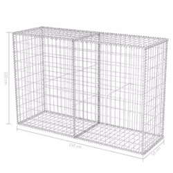 vidaXL Gabion Basket Steel 150x50x100cm Outdoor Garden Basket Wall Wire Fence - Additional view 5