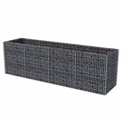 vidaXL Gabion Raised Bed Steel 360x90x100cm Outdoor Garden Planter Wall Basket