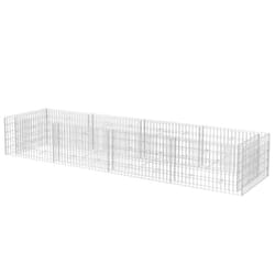 vidaXL Gabion Raised Bed Steel 360x90x50cm Outdoor Garden Stone Pot Wire Mesh