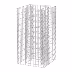 vidaXL Gabion Raised Bed Steel 50x50x100cm Outdoor Garden Rock-Stone Basket