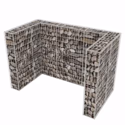 vidaXL Gabion Double Wheelie Bin Surround Steel 180x100x120cm Shed Surround