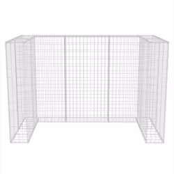 vidaXL Gabion Double Wheelie Bin Surround Steel 180x100x120cm Shed Surround - Additional view 5