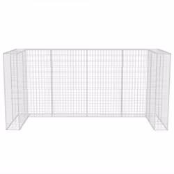 vidaXL Gabion Triple Wheelie Bin Surround Steel 250x100x120cm Shed Surround - Additional view 5