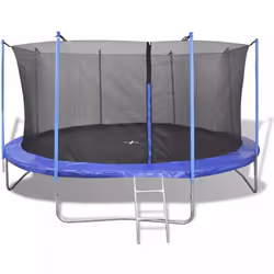 vidaXL Trampoline Set Five Piece 4.57 m Outdoor Play Equipment with Safety Net