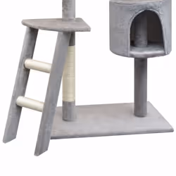 vidaXL Cat Tree with Sisal Scratching Posts 150 cm Grey Play Tower House Condo - Additional view 3