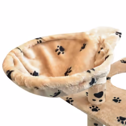 vidaXL Cat Tree with Sisal Scratching Posts 150 cm Paw Prints Beige Play Tower - Additional view 4