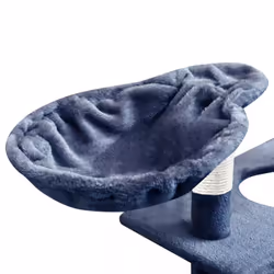 vidaXL Cat Tree with Sisal Scratching Posts 150 cm Dark Blue Play Tower House - Additional view 4