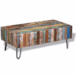 vidaXL Coffee Table Solid Reclaimed Recycled Wood 100x50x38 cm Living Room Home