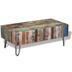 vidaXL Coffee Table Solid Reclaimed Recycled Wood 100x50x38 cm Living Room Home