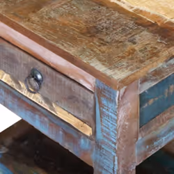 vidaXL Side Table Nightstand with 1 Drawer Solid Reclaimed Wood 43x33x51 cm - Additional view 7