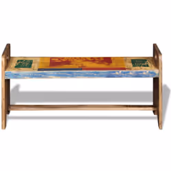 vidaXL Cola Entryway Wooden Bench Home Garden Outdoor Seat Solid Reclaimed Wood - Additional view 5