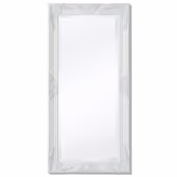 vidaXL Wall Mirror Baroque Style 100x50cm White Hanging Makeup Vanity Decor - Additional view 3