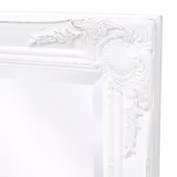 vidaXL Wall Mirror Baroque Style 100x50cm White Hanging Makeup Vanity Decor - Additional view 5
