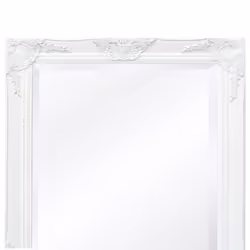 vidaXL Wall Mirror Baroque Style 100x50cm White Hanging Makeup Vanity Decor - Additional view 6