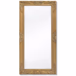 vidaXL Wall Mirror Baroque Style 100x50 cm Gold Hanging Vanity Glass Antique