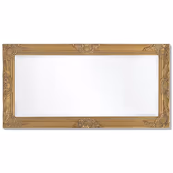 vidaXL Wall Mirror Baroque Style 100x50 cm Gold Hanging Vanity Glass Antique - Additional view 4