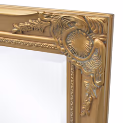 vidaXL Wall Mirror Baroque Style 100x50 cm Gold Hanging Vanity Glass Antique - Additional view 5