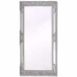 vidaXL Silver Baroque-Style Hanging Wall Mirror 100 x 50cm - Additional view 3