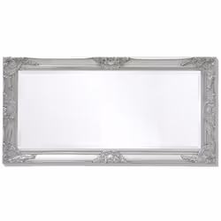 vidaXL Silver Baroque-Style Hanging Wall Mirror 100 x 50cm - Additional view 4