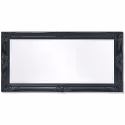 vidaXL Wall Mirror Baroque Style 100x50 cm Black Hanging Vanity Glass Antique - Additional view 4