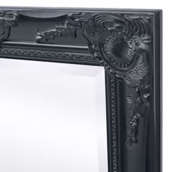 vidaXL Wall Mirror Baroque Style 100x50 cm Black Hanging Vanity Glass Antique - Additional view 5