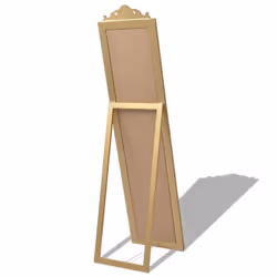 vidaXL Free-Standing Mirror Baroque Style 160x40 cm Gold Makeup Looking Glass - Additional view 4