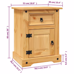 VidaXL 243730 nightstand/bedside table Brown - Additional view 8