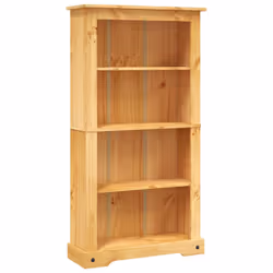 VidaXL 243743, Brown, 4 shelves, Wood, Wood, Pinewood, 800 mm