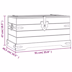 vidaXL Storage Chest Mexican Pine Corona Range 91x49.5x47cm Cabinet Organiser - Additional view 4