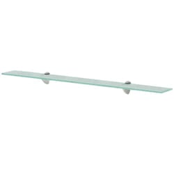 VidaXL 243759 shelve Tempered glass, Zinc Transparent