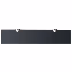 vidaXL 1/2x Wall Floating Shelf Panel Glass Sheet Multi Colours Multi Sizes - black, 50 x 10 cm/ 1 pcs