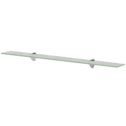 VidaXL 243776 shelve Tempered glass, Zinc Transparent