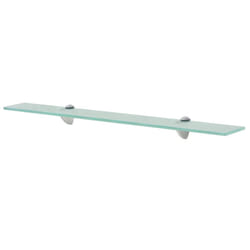 VidaXL 243782 shelve Tempered glass, Zinc Transparent