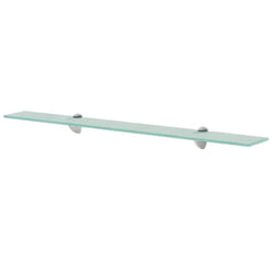 VidaXL 243783 shelve Tempered glass, Zinc Transparent