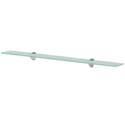 VidaXL 243784 shelve Tempered glass, Zinc Transparent