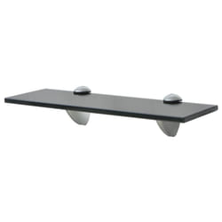 VidaXL 243786 shelve Tempered glass, Zinc Black