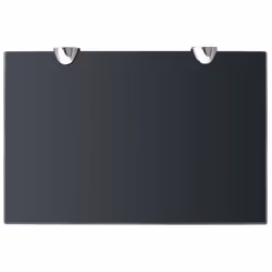 VidaXL 243786 shelve Tempered glass, Zinc Black