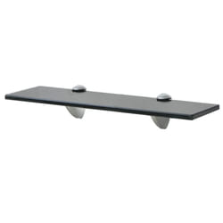 VidaXL 243787 shelve Tempered glass, Zinc Black