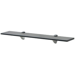 VidaXL 243789 shelve Tempered glass, Zinc Black