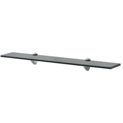 VidaXL 243790 shelve Tempered glass, Zinc Black