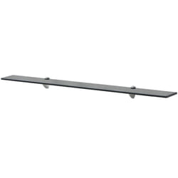 VidaXL 243793 shelve Tempered glass, Zinc Black