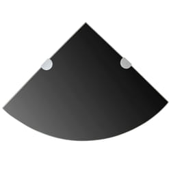 VidaXL 243855 shelve Tempered glass Black