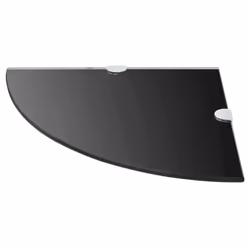 VidaXL 243855 shelve Tempered glass Black