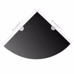 VidaXL 243855 shelve Tempered glass Black - Additional view 6