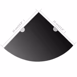 VidaXL 243856 shelve Tempered glass Black - Additional view 6