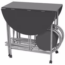 vidaXL Folding Dining Set 5 Pieces MDF Black Table and Chair Kitchen Furniture