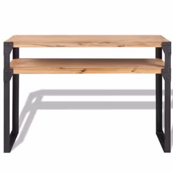 vidaXL Solid Acacia Wood Console Table 120cm Hallway Side Telephone Stand
