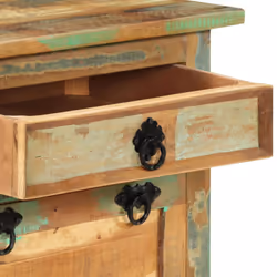 vidaXL 4-Layer Shoe Cabinet Storage Organiser with Drawer Solid Reclaimed Wood - Additional view 4
