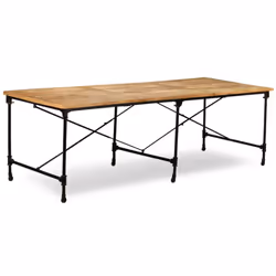 vidaXL Solid Mango Wood Dining Table 240cm Unique Home Kitchen Party Furniture - Additional view 2