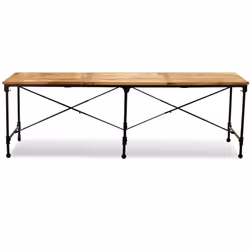 vidaXL Solid Mango Wood Dining Table 240cm Unique Home Kitchen Party Furniture - Additional view 7